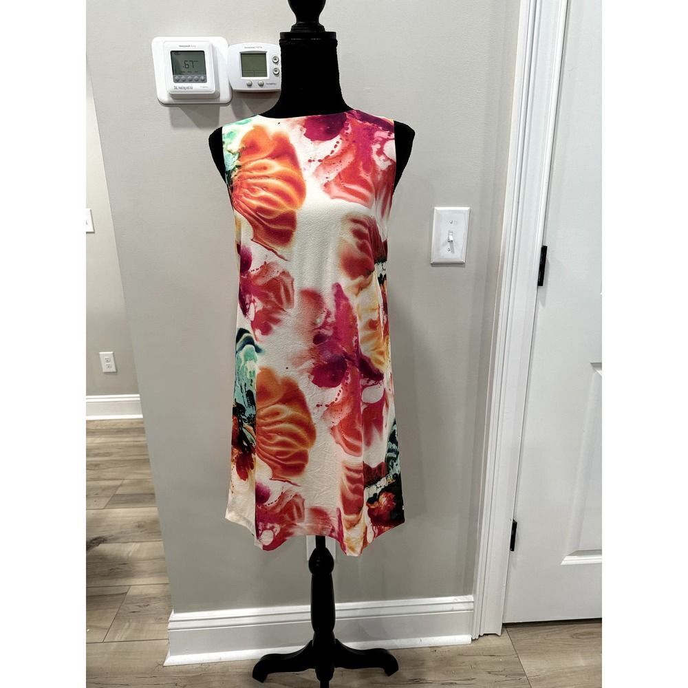 Alice & Olivia Dress Silk Shift Spring Floral Summer Cottagecore - Size XS